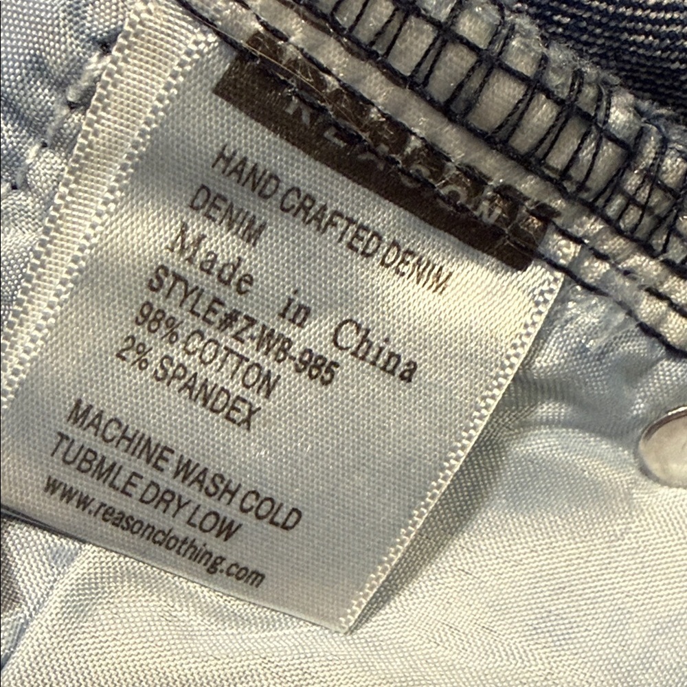 Reason Premium Denim Jeans men’s size 40 x 32 - Picture 15 of 15